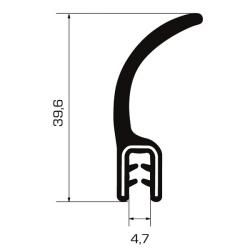 Profilo Copribordi con Aletta cod. 02.0001710303.941