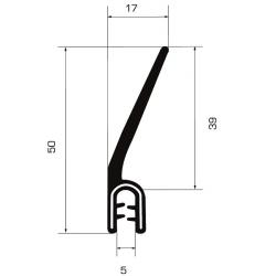 Profilo Copribordi con Aletta cod. 02.0001710304.941