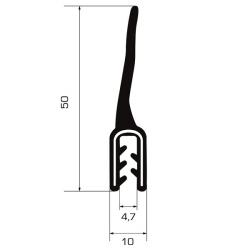 Profilo Copribordi con Aletta cod. 02.0001710305.941