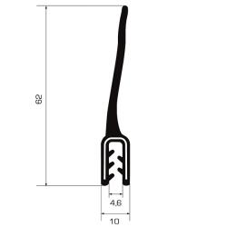 Profilo Copribordi con Aletta cod. 02.0001710306.941
